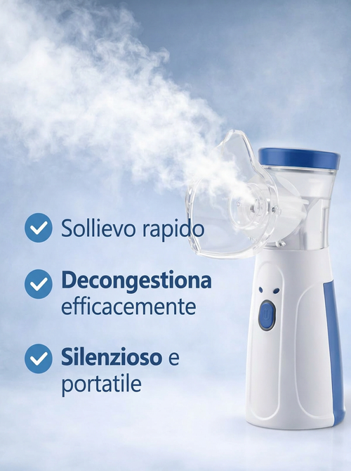 Sollievo rapido, decongestiona efficacemente, silenzioso e portatile